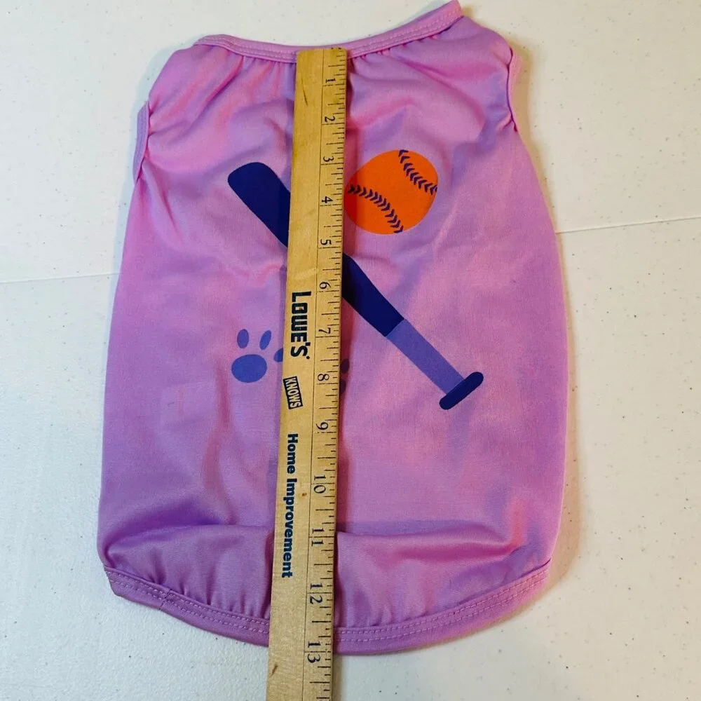 Baseball themed small dog shirt pet shirt baseball summer spring puppy clothes